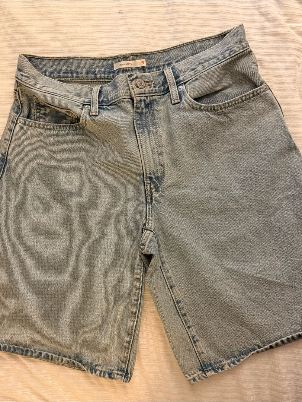 Levi's Light Wash Denim Jean Shorts